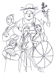 Mulan 9 coloring page