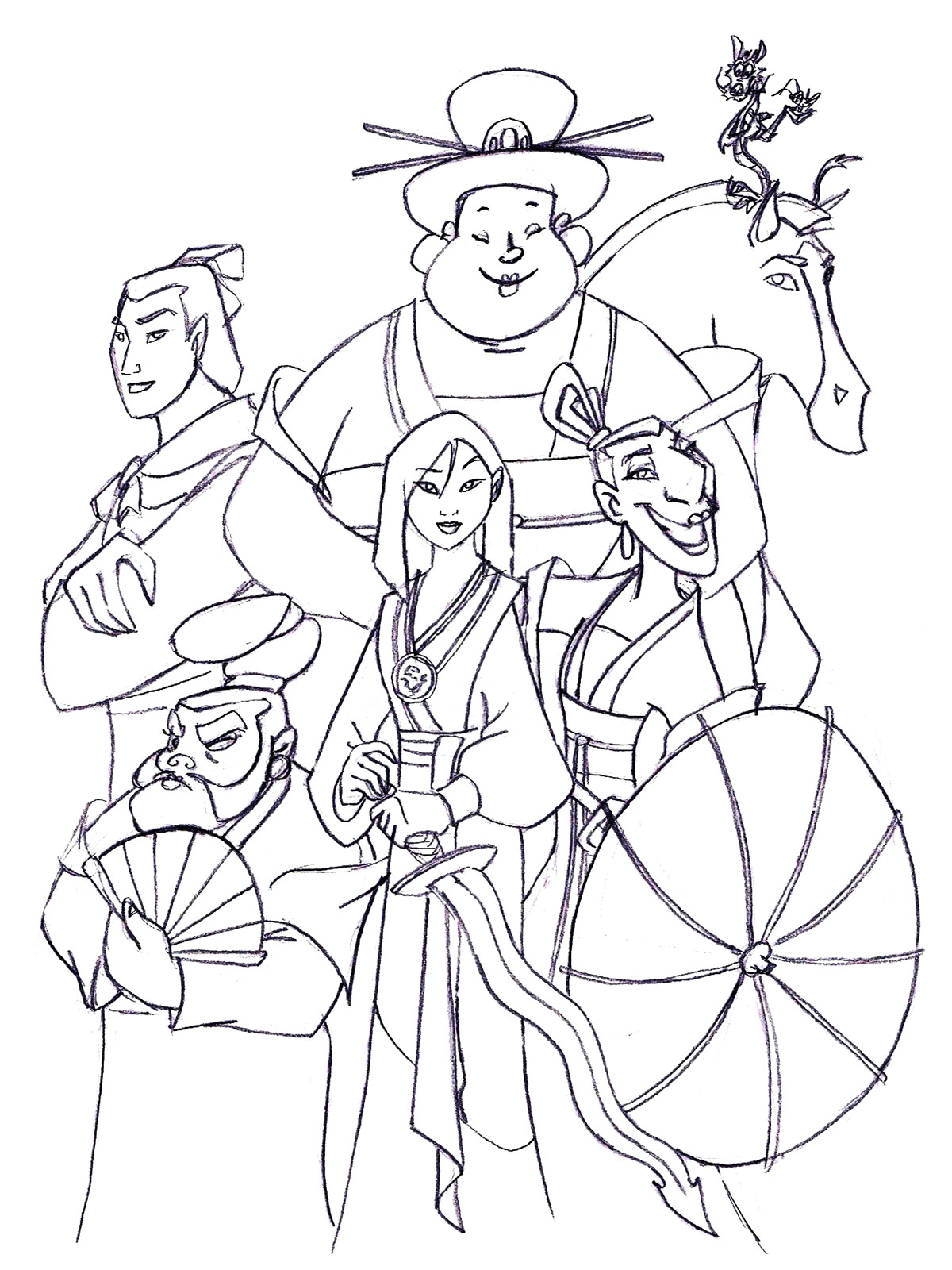 Mulan 9 coloring page