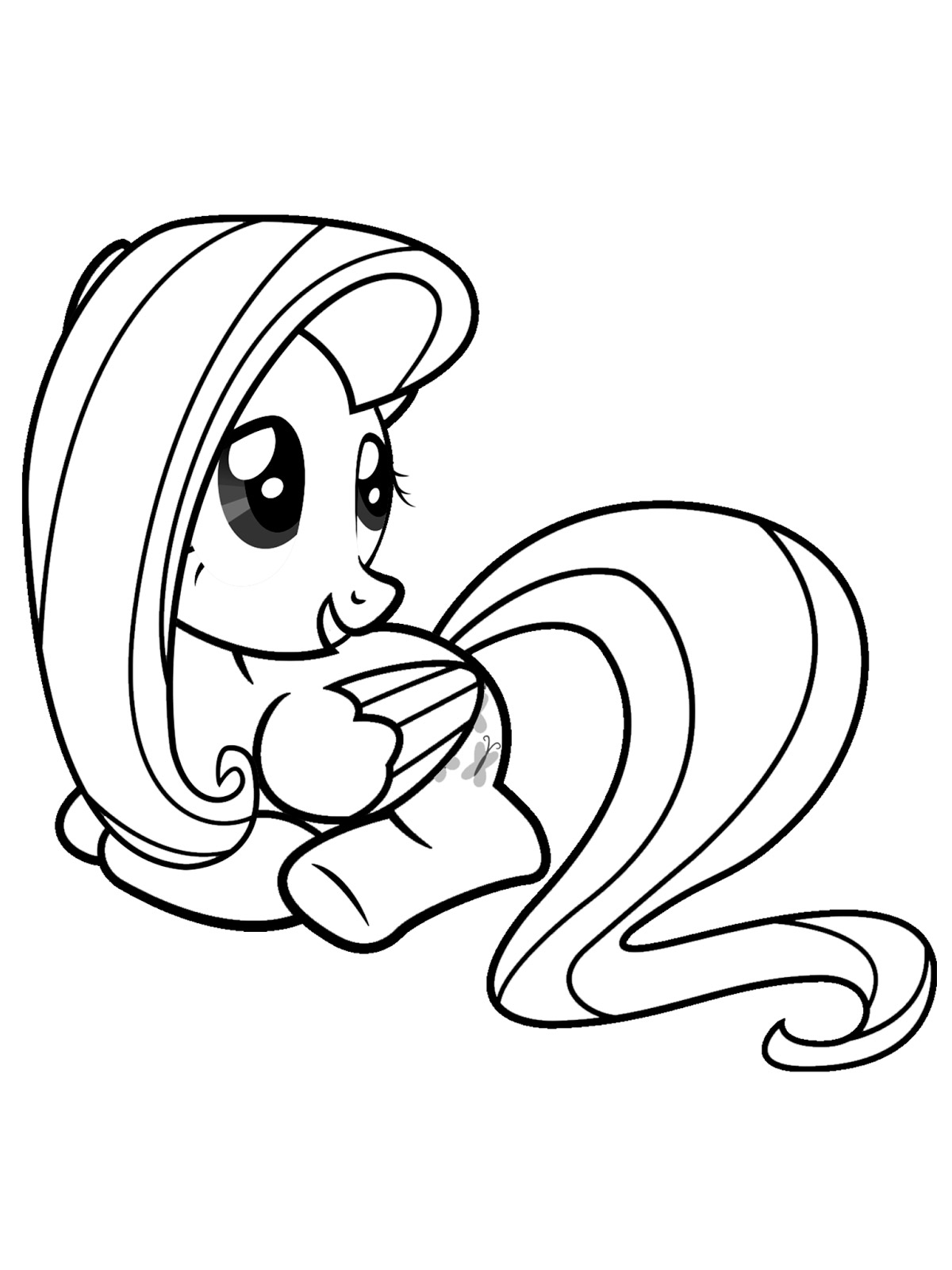 Fluttershy coloring page
