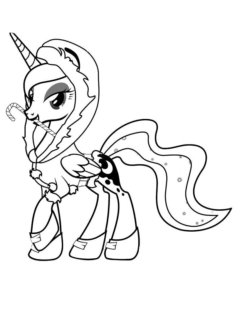 Alicorn Princess Luna coloring page