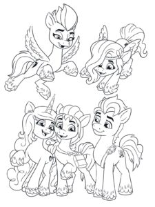My Little Pony A New Generation Characters coloring page