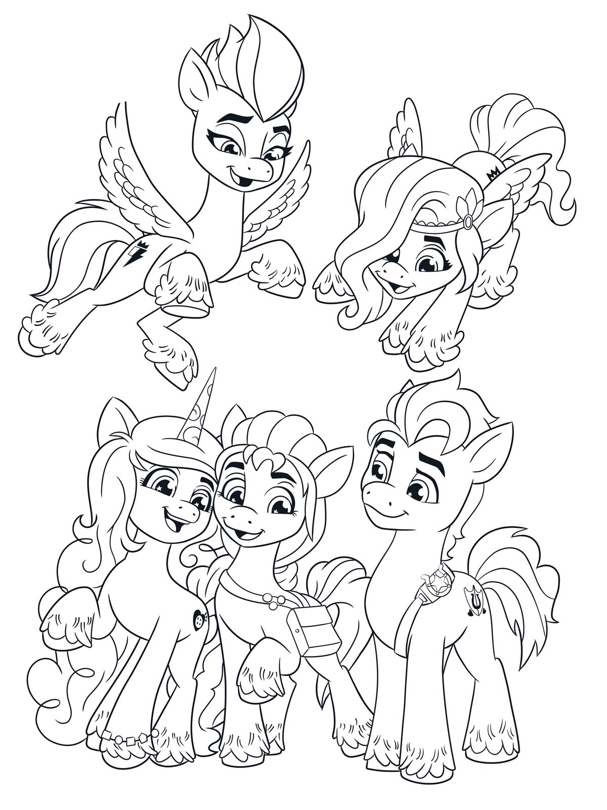 My Little Pony A New Generation Characters coloring page
