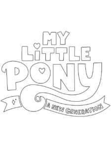 Logo My Little Pony A New Generation coloring page