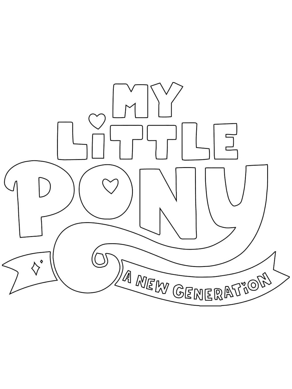 Logo My Little Pony A New Generation coloring page