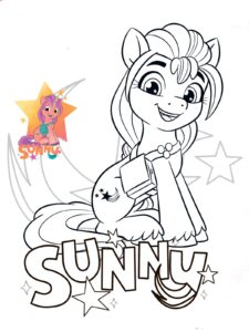 Sunny coloring page