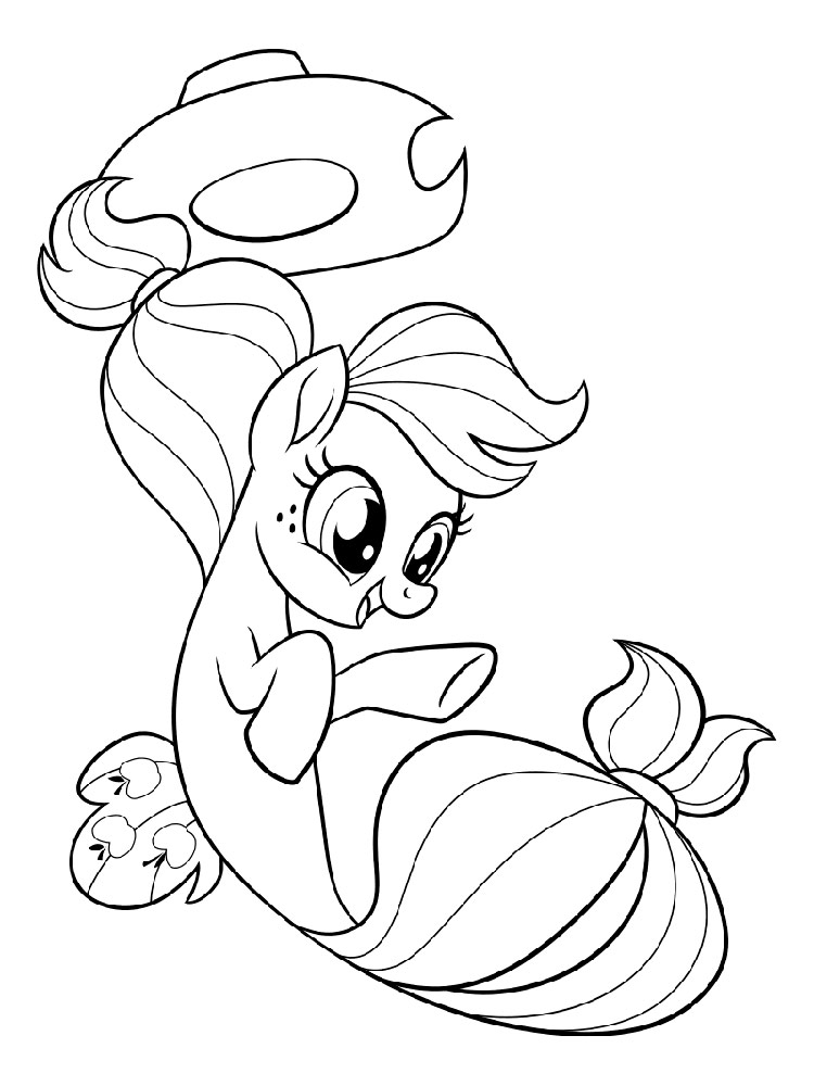 Applejack Mermaid coloring page