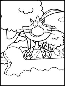 Nature Cat 1 coloring page