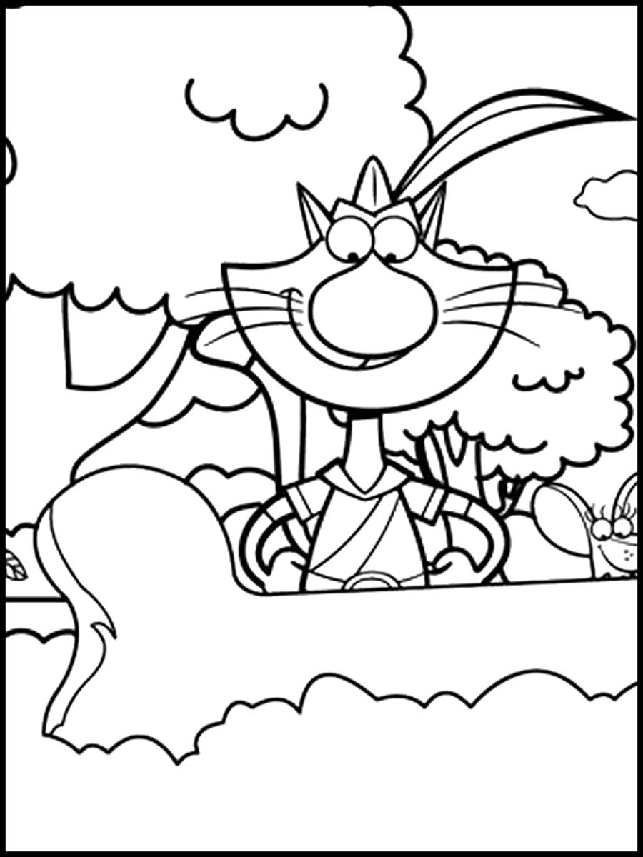 Nature Cat 1 coloring page