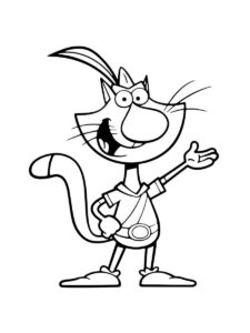 Nature Cat 13 coloring page