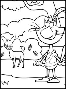 Nature Cat 2 coloring page