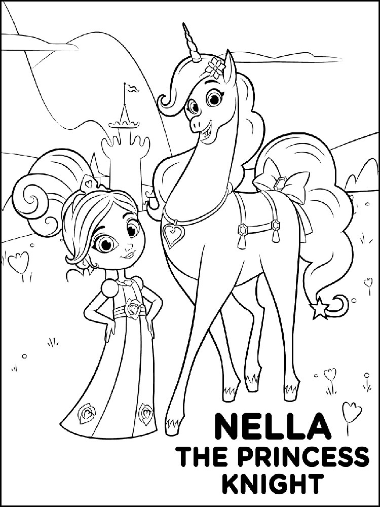 Nella The Princess Knight 7 coloring page