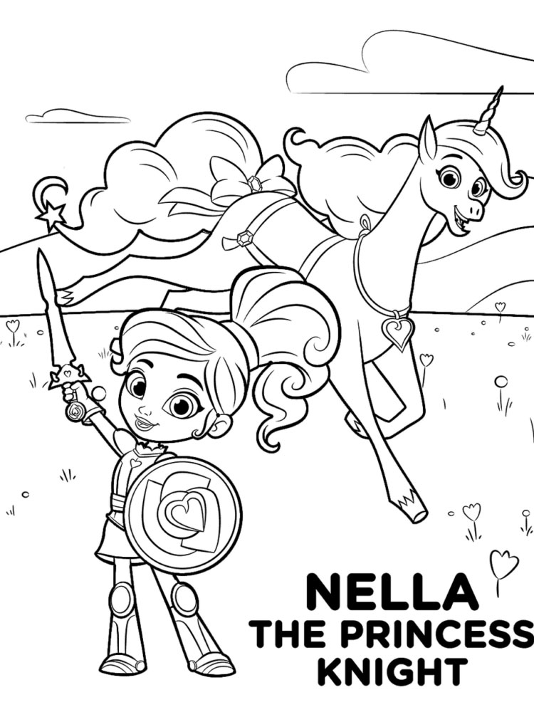 Nella The Princess Knight 9 coloring page