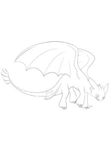 Night Fury 1 coloring page