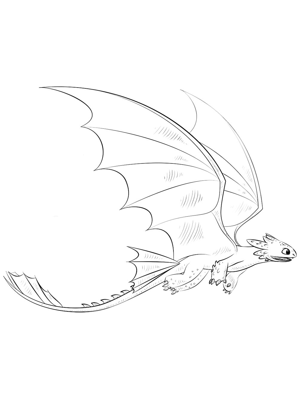 Night Fury 2 coloring page