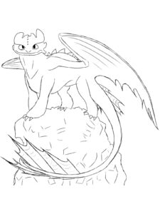 Night Fury 3 coloring page