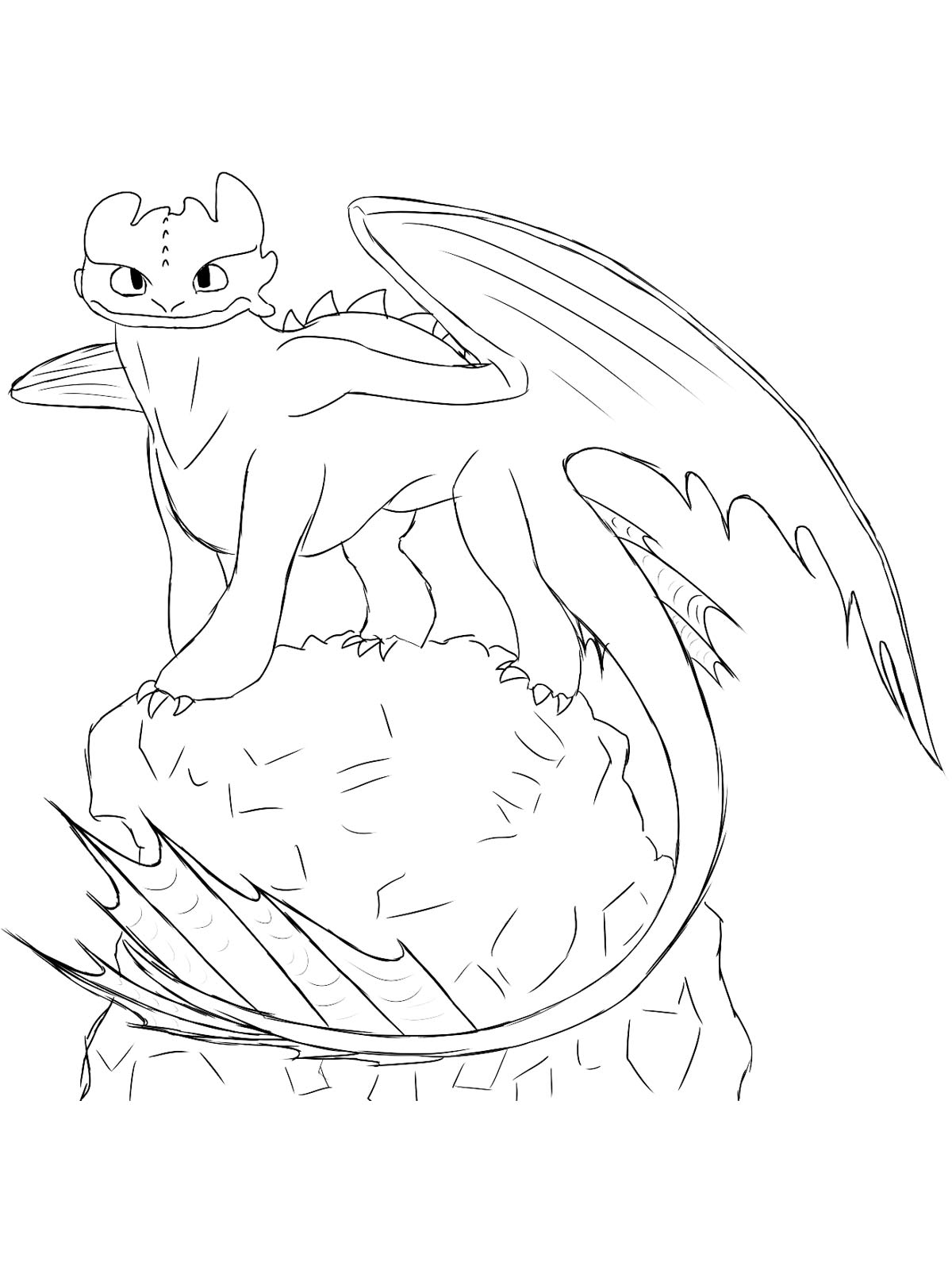 Night Fury 3 coloring page