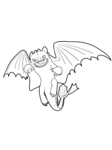 Night Fury 4 coloring page