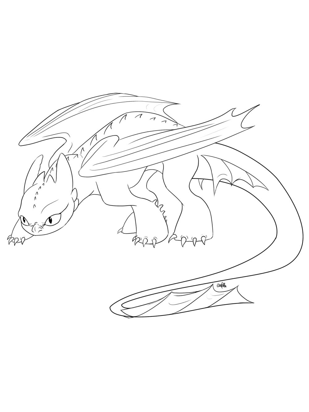 Night Fury 6 coloring page