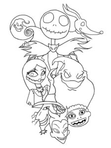 Nightmare Before Christmas 1 coloring page
