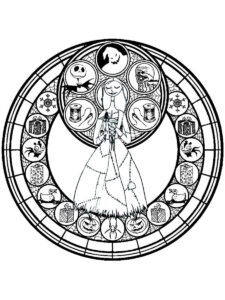 Nightmare Before Christmas Mandala coloring page
