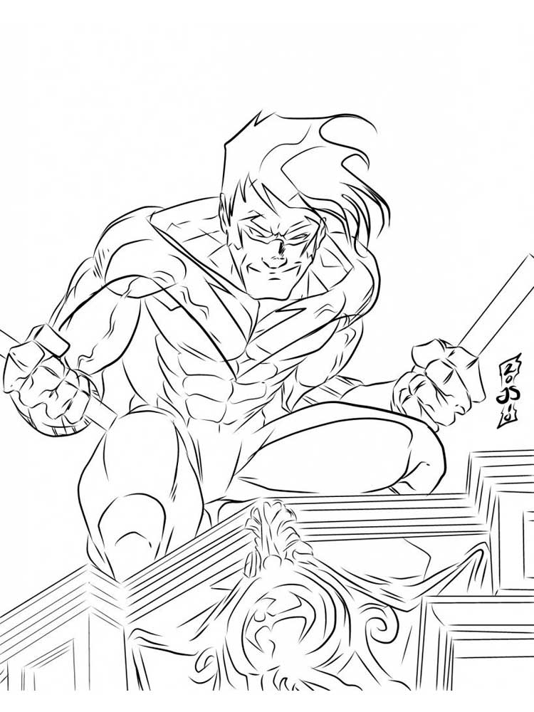 Nightwing 1 coloring page
