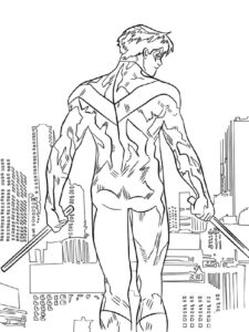 Nightwing 5 coloring page