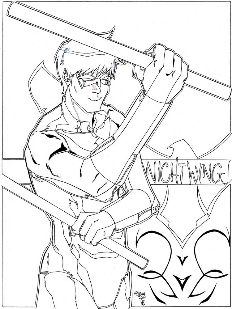 Nightwing 6 coloring page