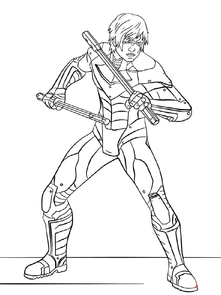 Nightwing 7 coloring page