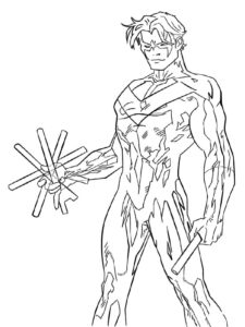 Nightwing 9 coloring page