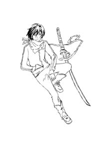 Noragami 5 coloring page