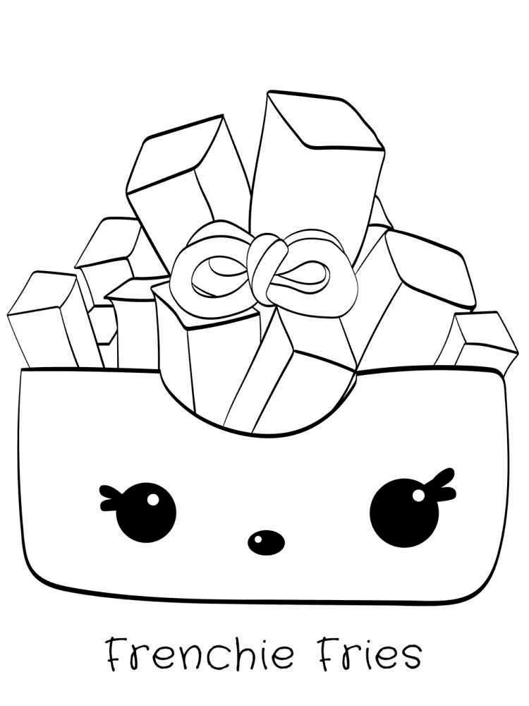 Frenchie Fries Num Noms coloring page