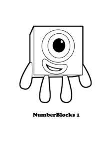 Numberblocks 1 coloring page