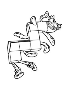 Numberblocks Eight coloring page