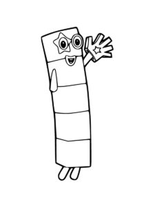 Numberblocks Five coloring page