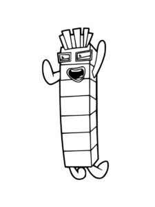 Numberblocks Seven coloring page