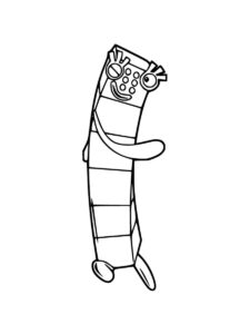 Numberblocks Six coloring page