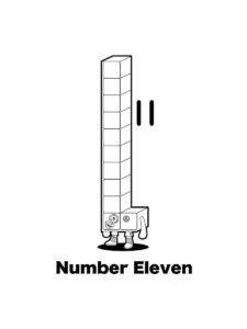 Numberblocks Eleven coloring page