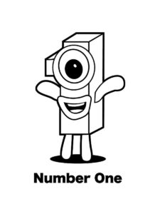 Numberblocks One coloring page