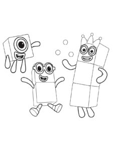 Numberblocks 1 2 3 coloring page