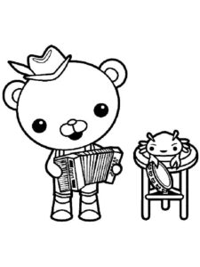 Barnacles and Axolotl coloring page