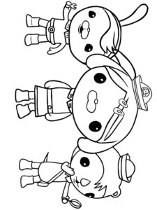 Tweak, Dashi and Peso coloring page
