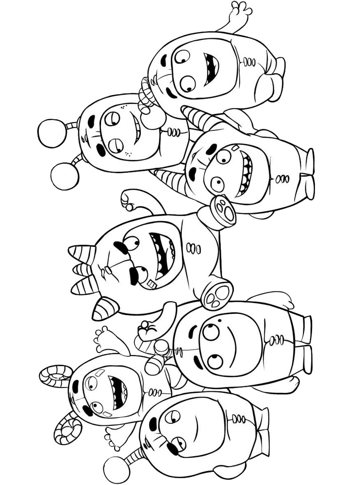 Oddbods 4 coloring page