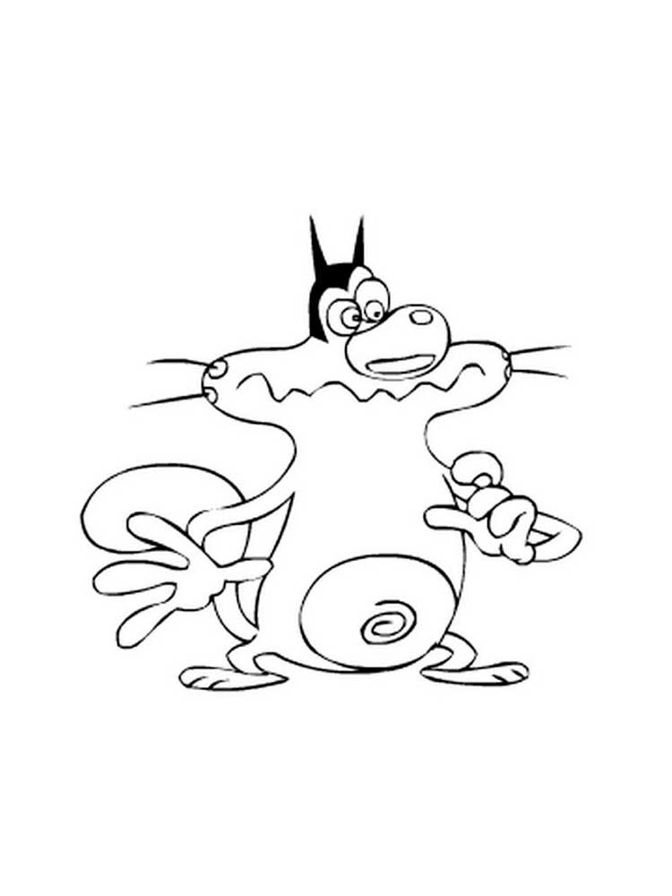 Oggy coloring page