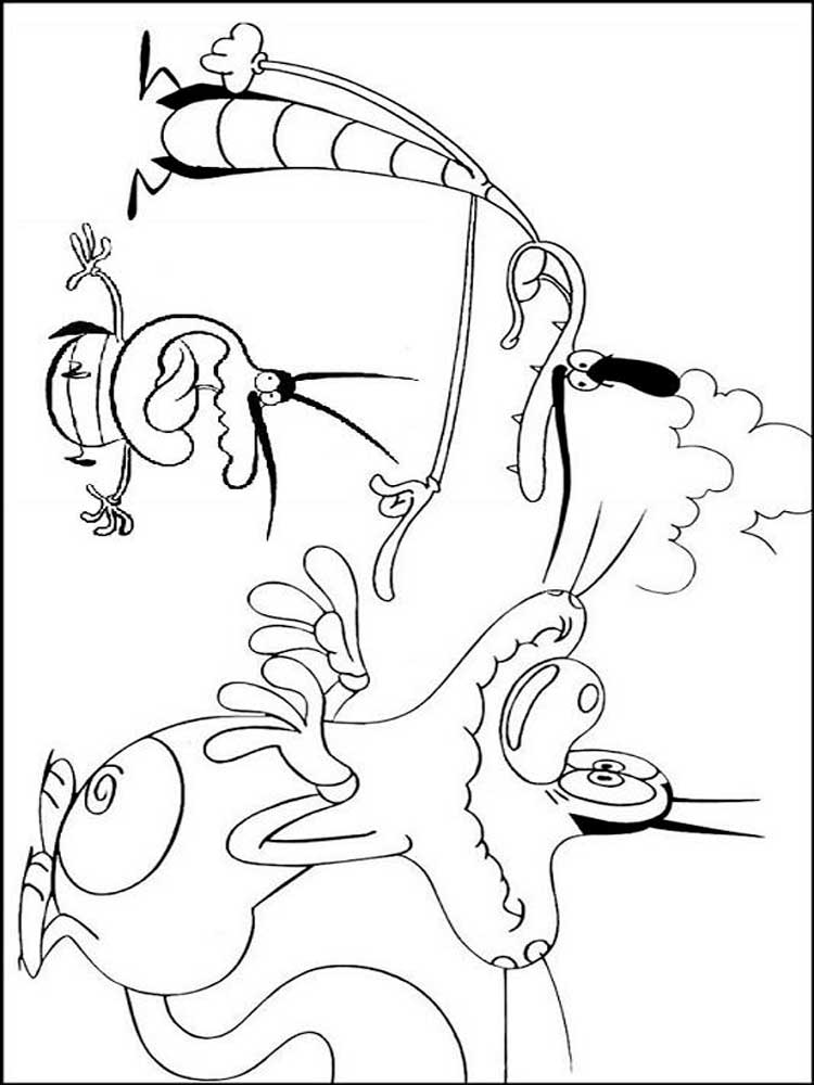 Oggy and the Cockroaches 11 coloring page