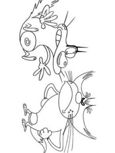 Oggy and the Cockroaches 13 coloring page