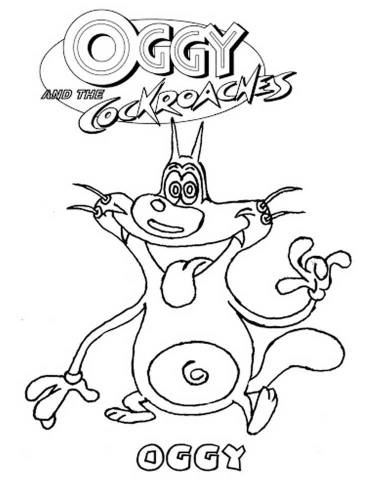 Oggy and the Cockroaches 14 coloring page