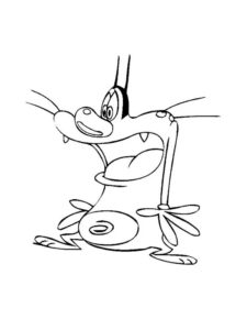 Oggy and the Cockroaches 3 coloring page