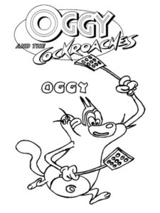 Oggy and the Cockroaches 4 coloring page