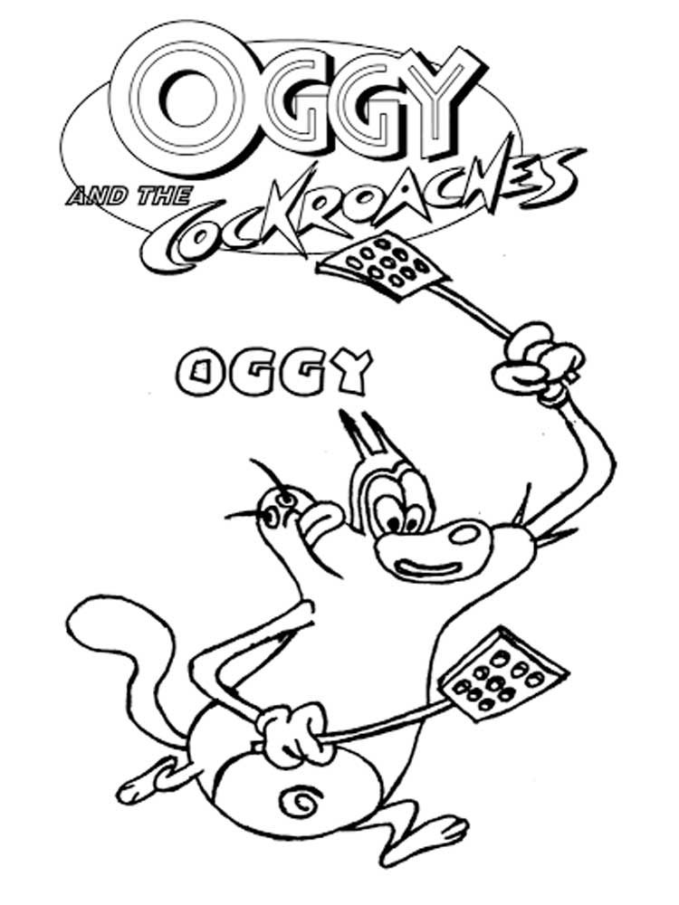 Oggy and the Cockroaches 4 coloring page
