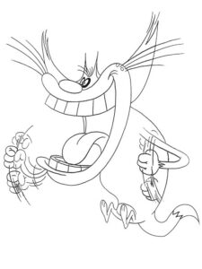 Oggy and the Cockroaches 5 coloring page